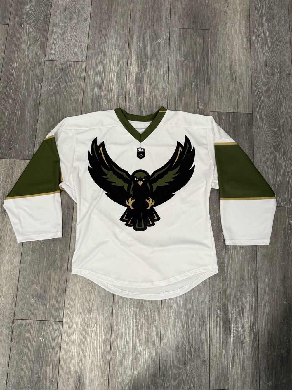 NLL Rochester Knighthawks White Lacrosse Jersey - Replica Fan Gear Size L